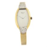 CHOPARD - a diamond set yellow metal bracelet watch, 22mm.