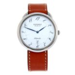 HERMÈS - a stainless steel Arceau wrist watch, 41mm.