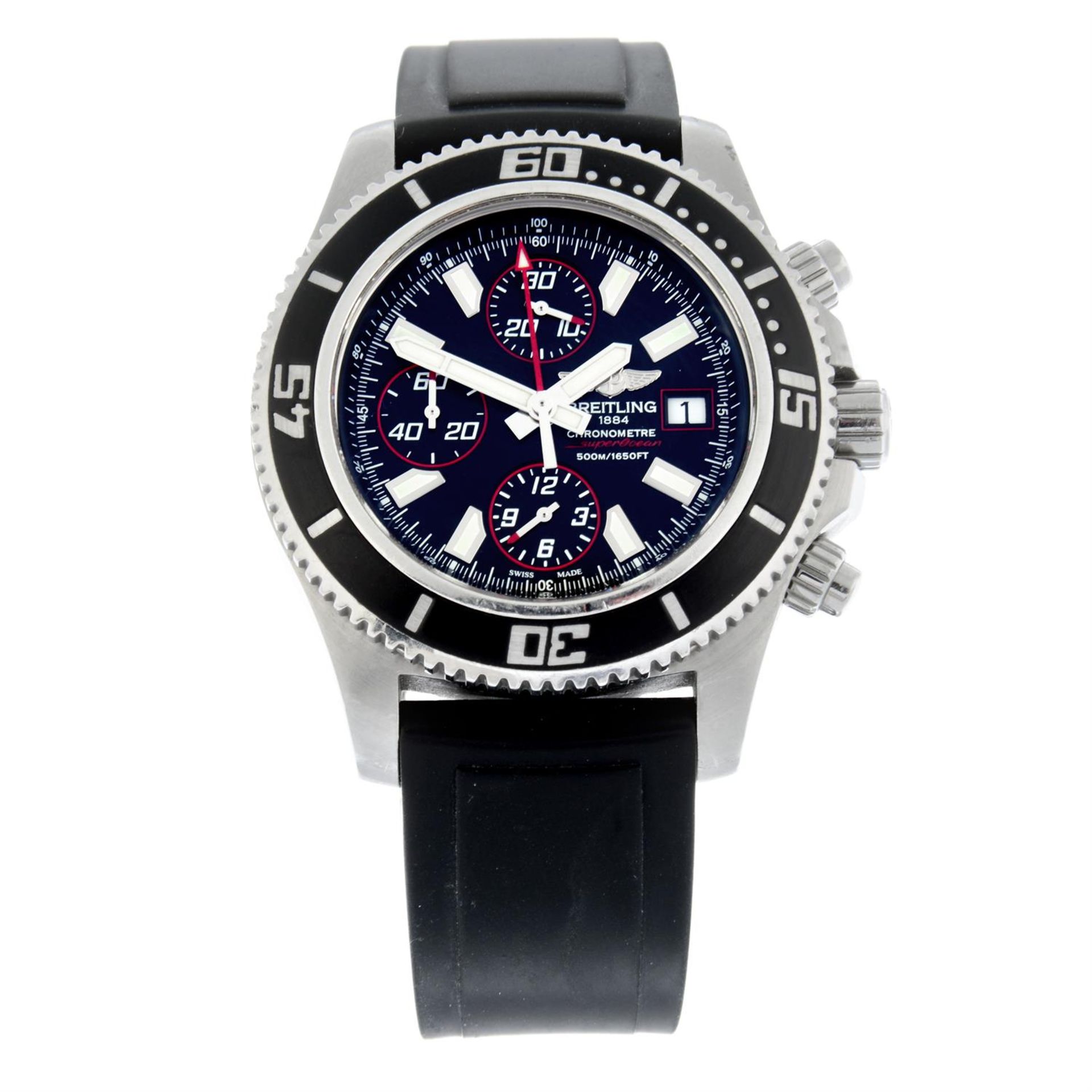 BREITLING - a stainless steel SuperOcean II chronograph wrist watch, 44mm.