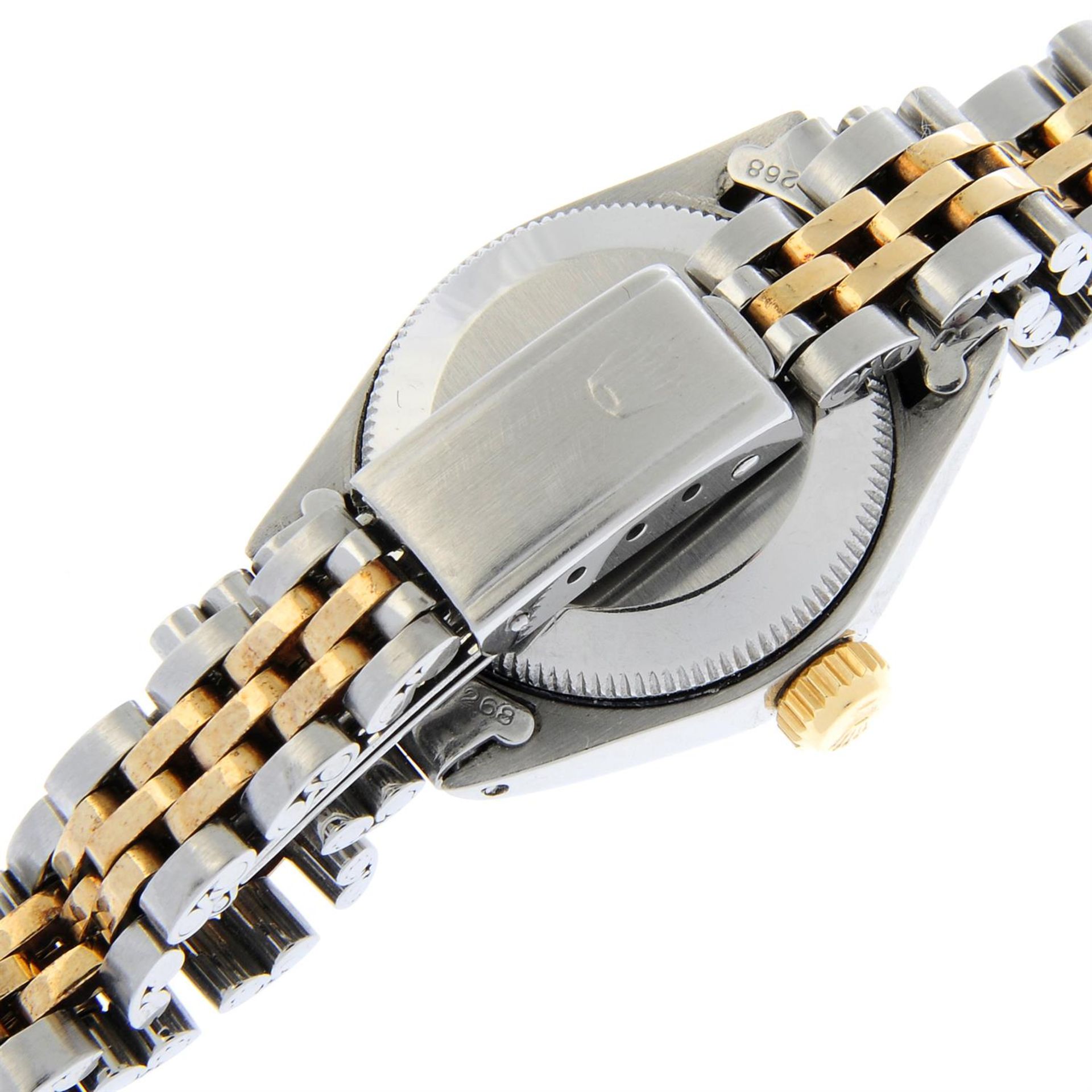 ROLEX - a bi-metal Oyster Perpetual Date bracelet watch, 28mm. - Image 2 of 7