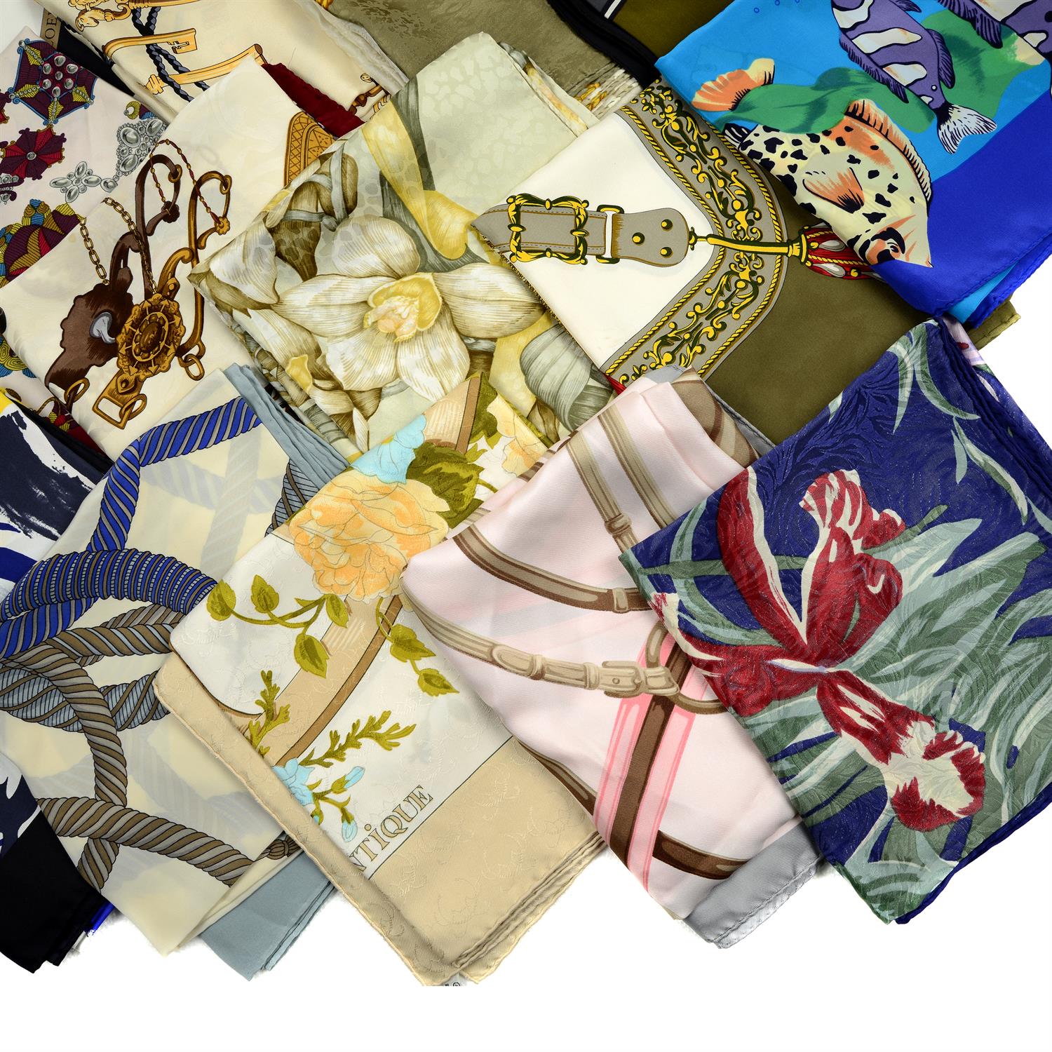 A selection of twenty-two silk scarves. - Image 5 of 5