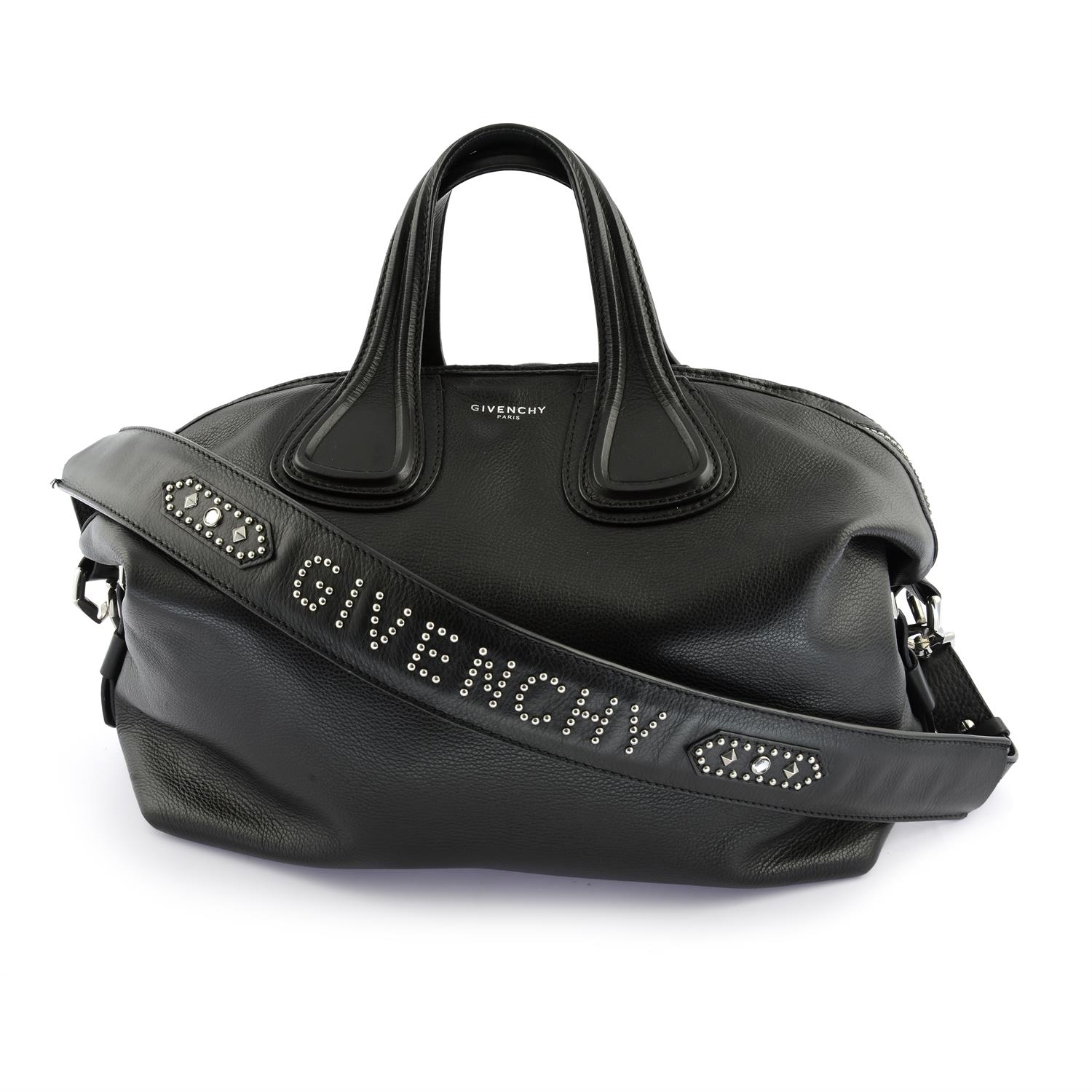 GIVENCHY - a black leather Nightingale handbag.