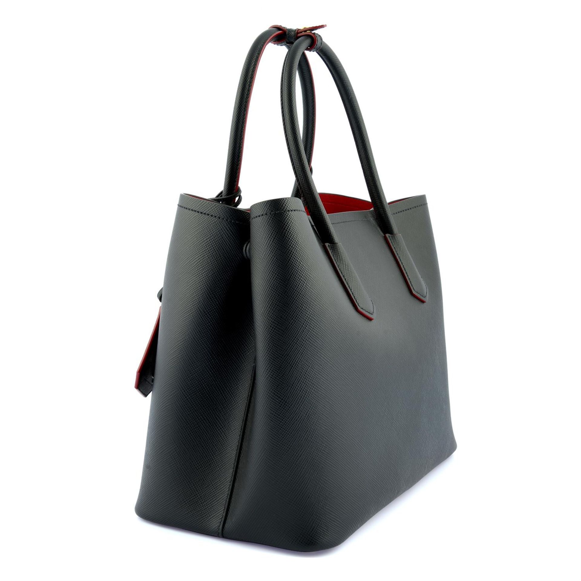 PRADA - a Black Bibliotheque tote bag. - Image 3 of 5