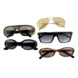 GUCCI - five pairs of sunglasses.
