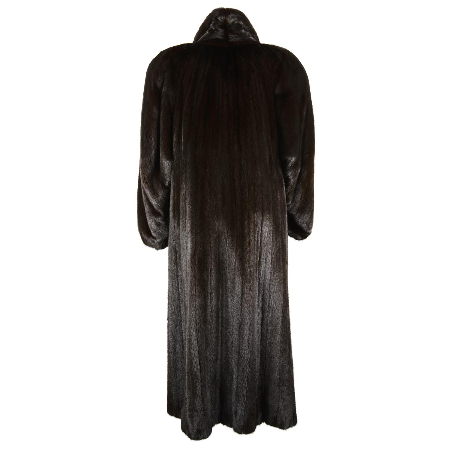 HARRODS & GROSVENOR – a dark brown full length Mink coat. - Image 2 of 3