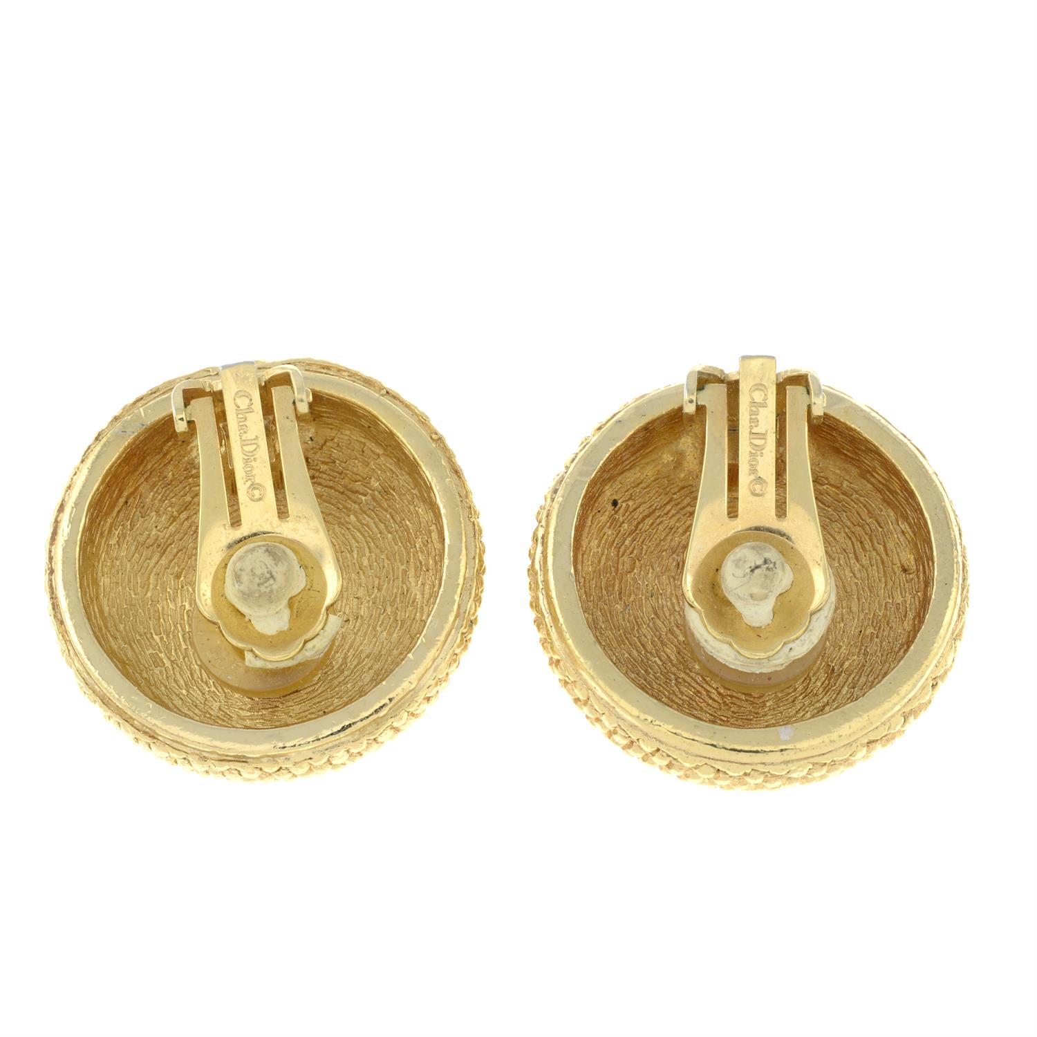 CHRISTIAN DIOR - a pair of clip-on earrings. - Image 2 of 2