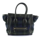 CÉLINE - a Midnight Tweed Tartan Luggage Tote.