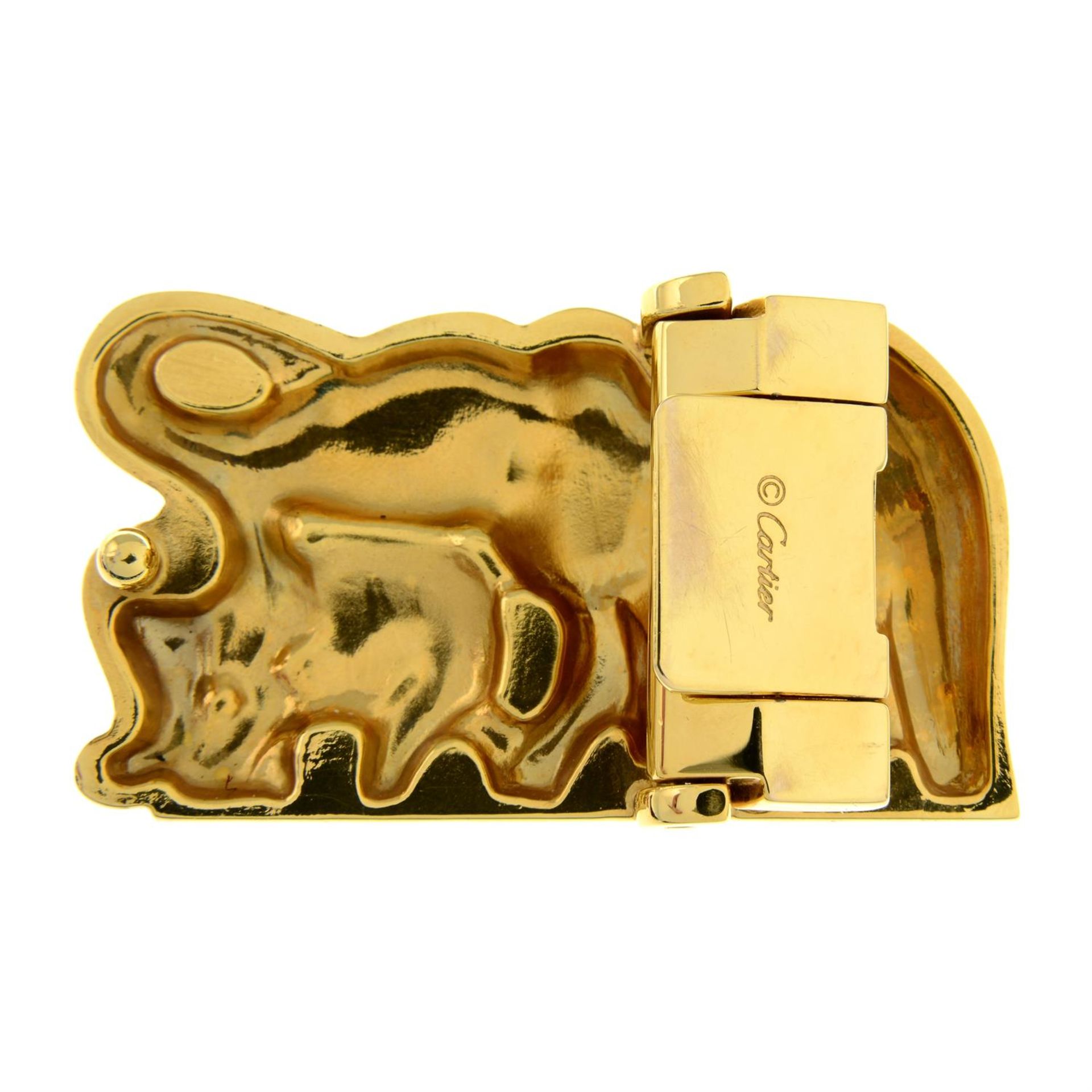 CARTIER - an elephant and calf belt buckle. - Image 2 of 3