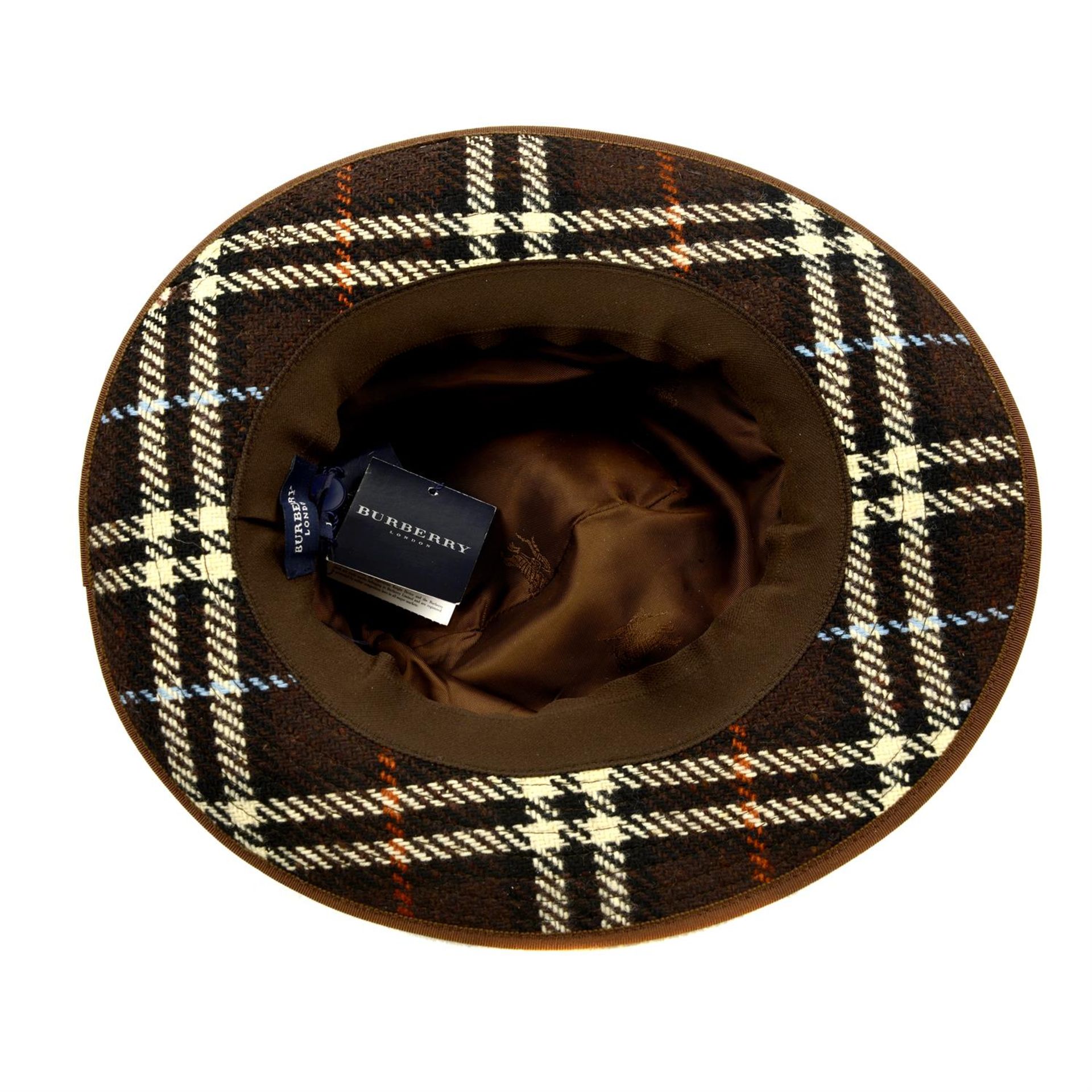 BURBERRY - a brown Haymarket check hat. - Image 3 of 3