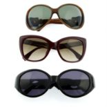 FENDI - three pairs of sunglasses.