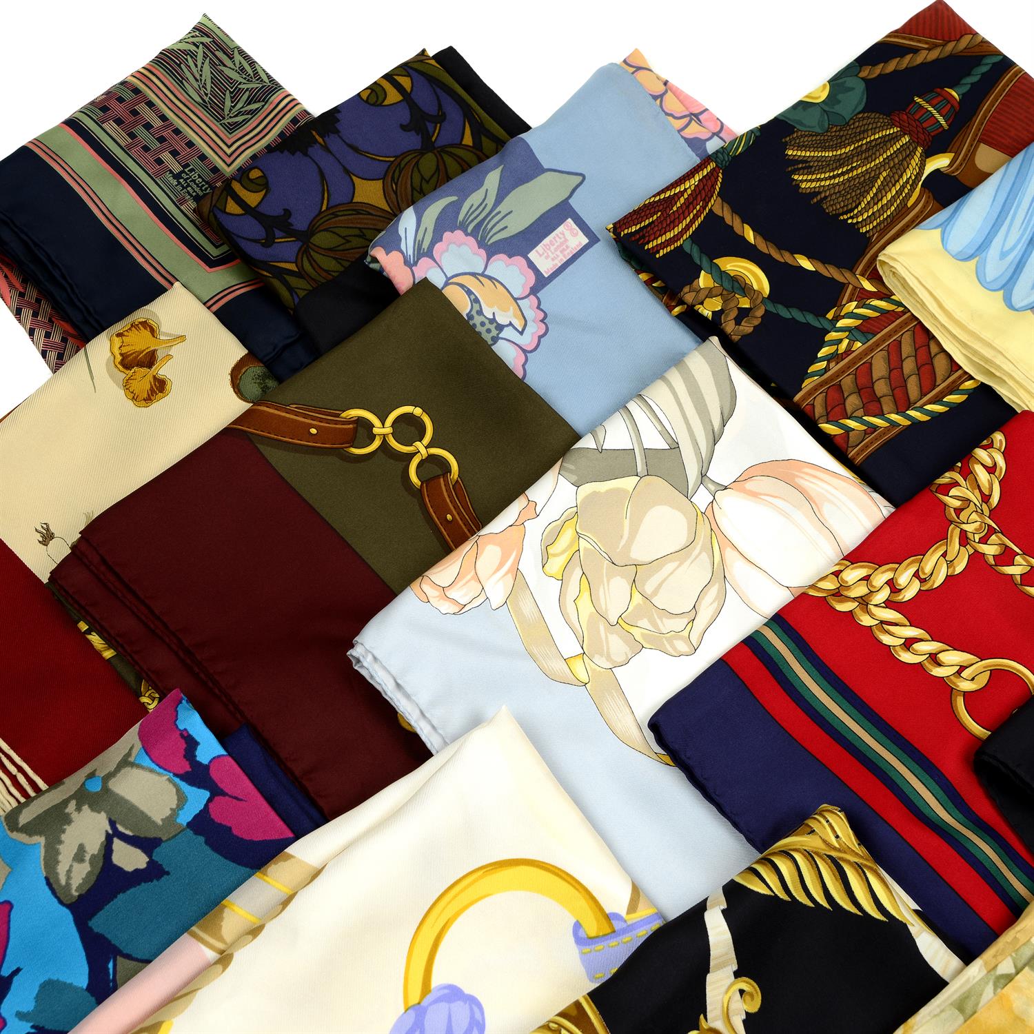 A selection of twenty-two silk scarves. - Image 2 of 5