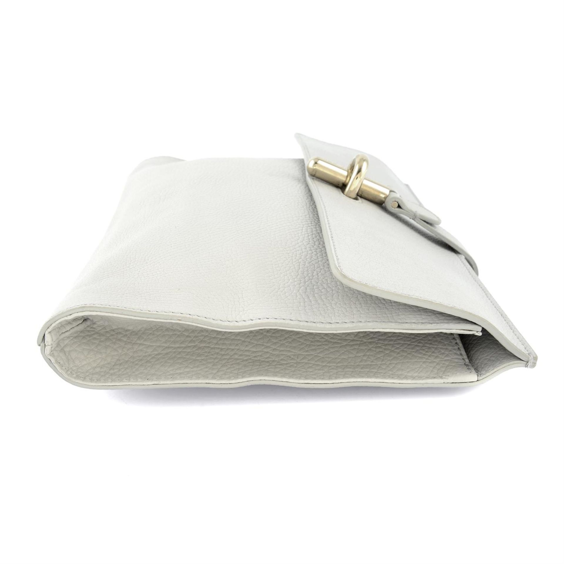 BALENCIAGA - a grey leather Tube clutch. - Bild 3 aus 5