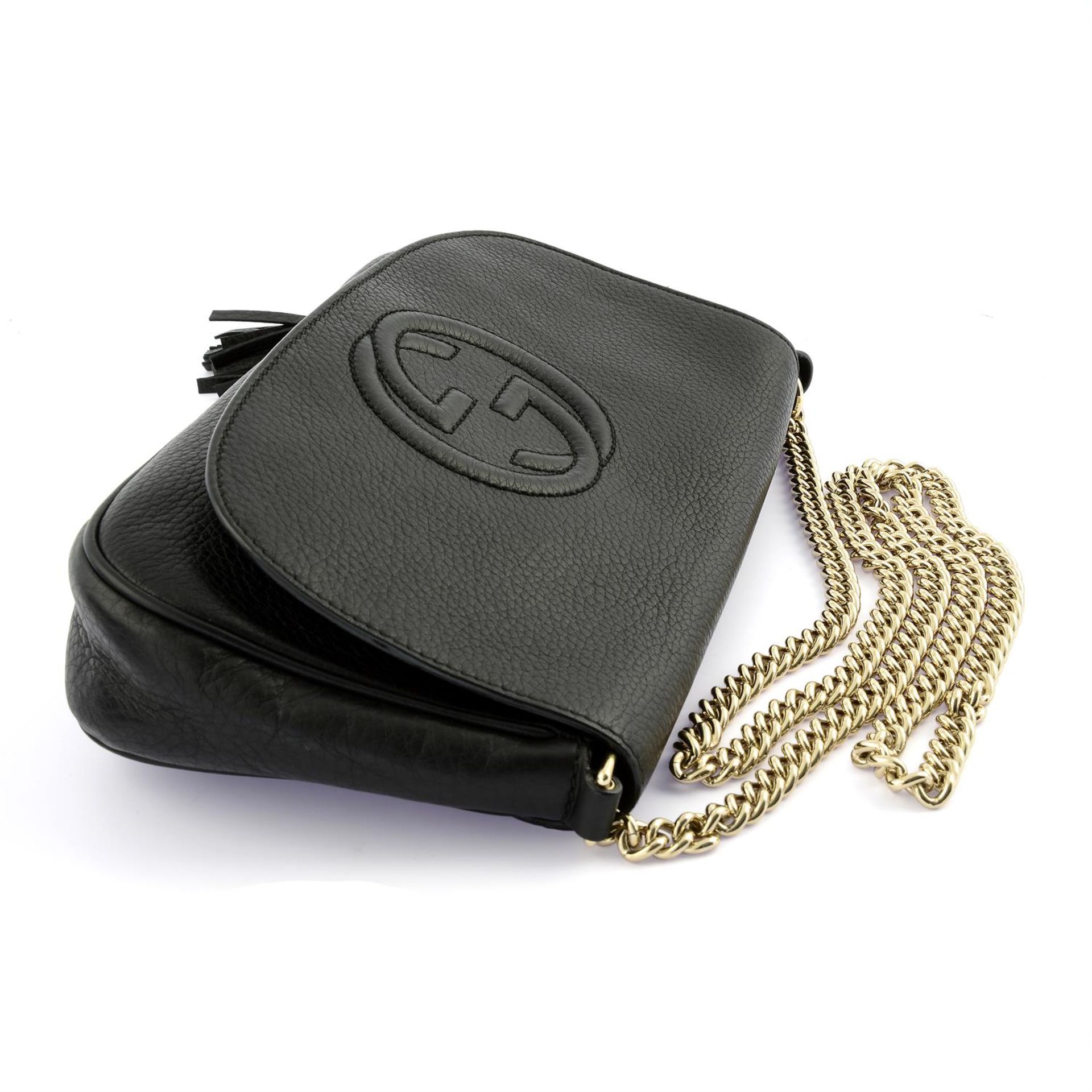 GUCCI - a black leather Soho crossbody bag. - Image 3 of 4