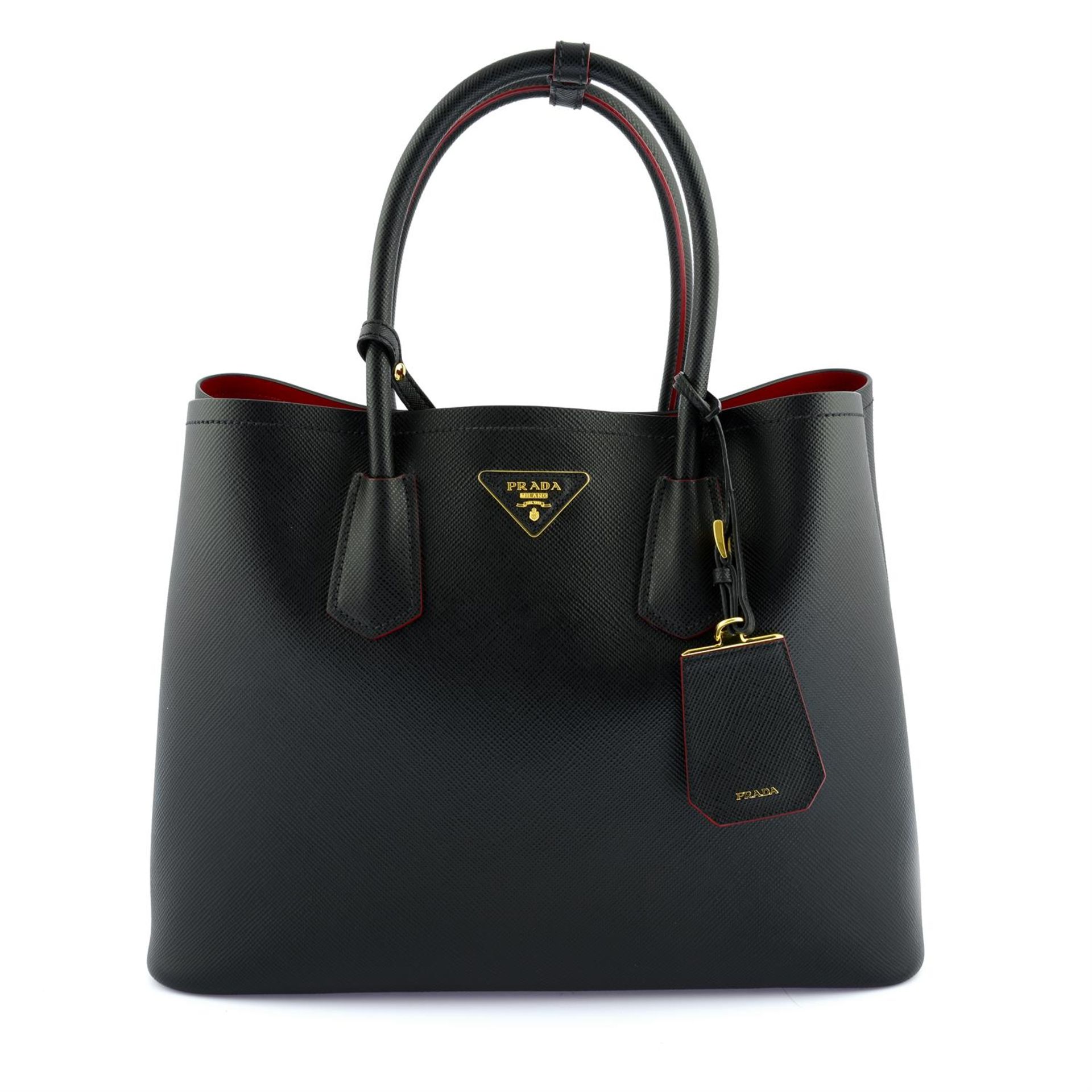 PRADA - a Black Bibliotheque tote bag.