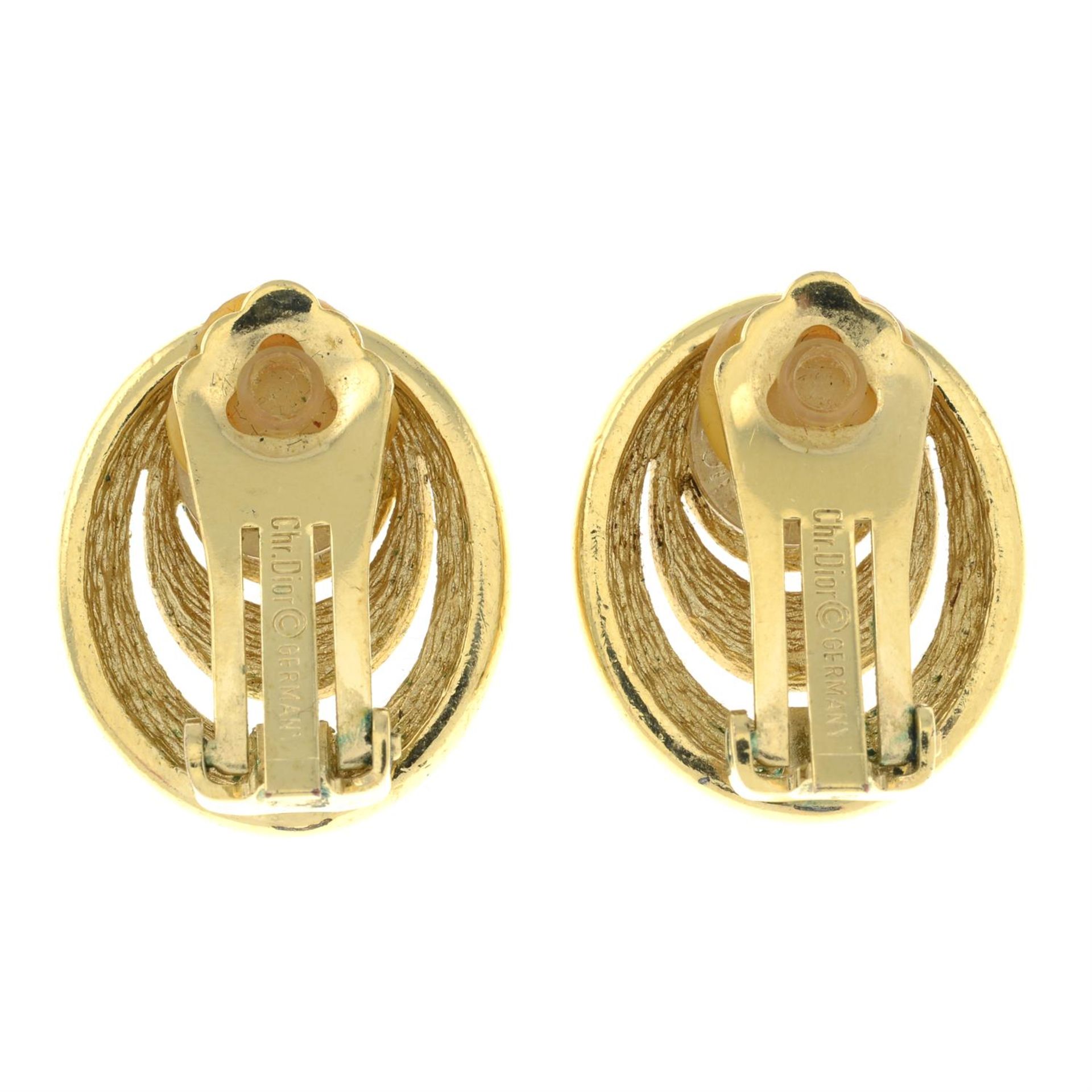 CHRISTIAN DIOR - a pair of clip-on earrings. - Image 2 of 2