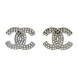 CHANEL - a pair of stud earrings.