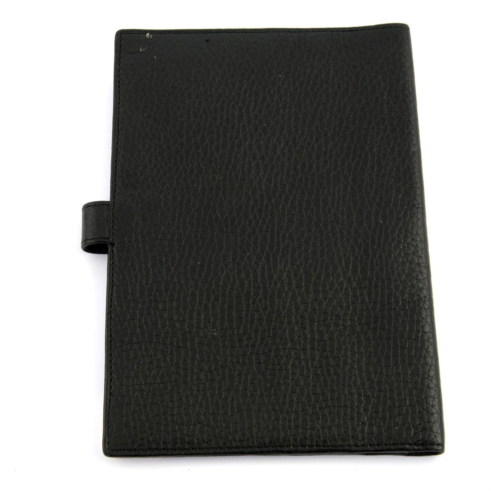 ASPREY - a black bull skin leather breast wallet. - Image 2 of 3