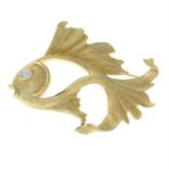 CHRISTIAN DIOR - a fish brooch.