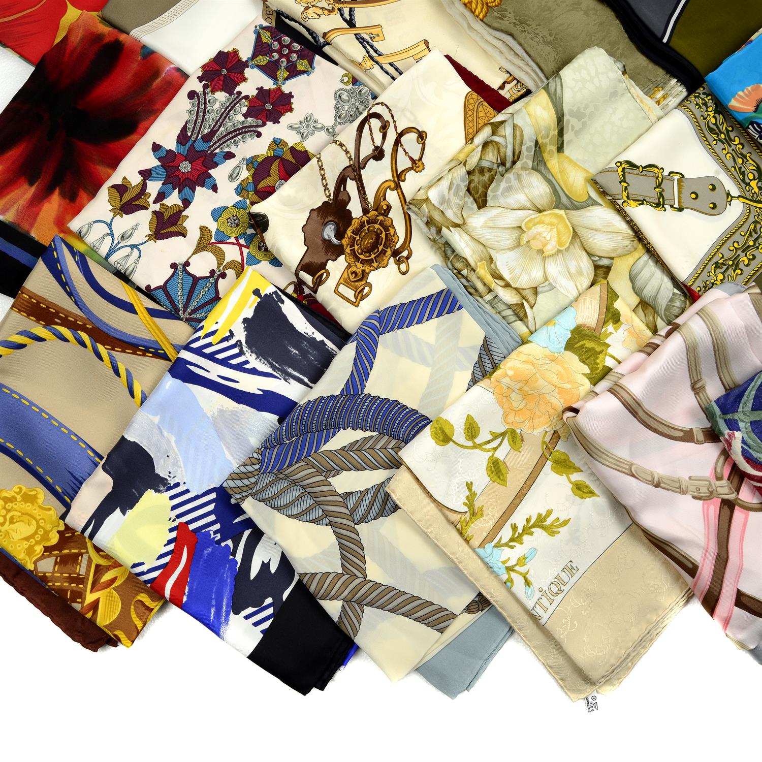 A selection of twenty-two silk scarves. - Image 4 of 5