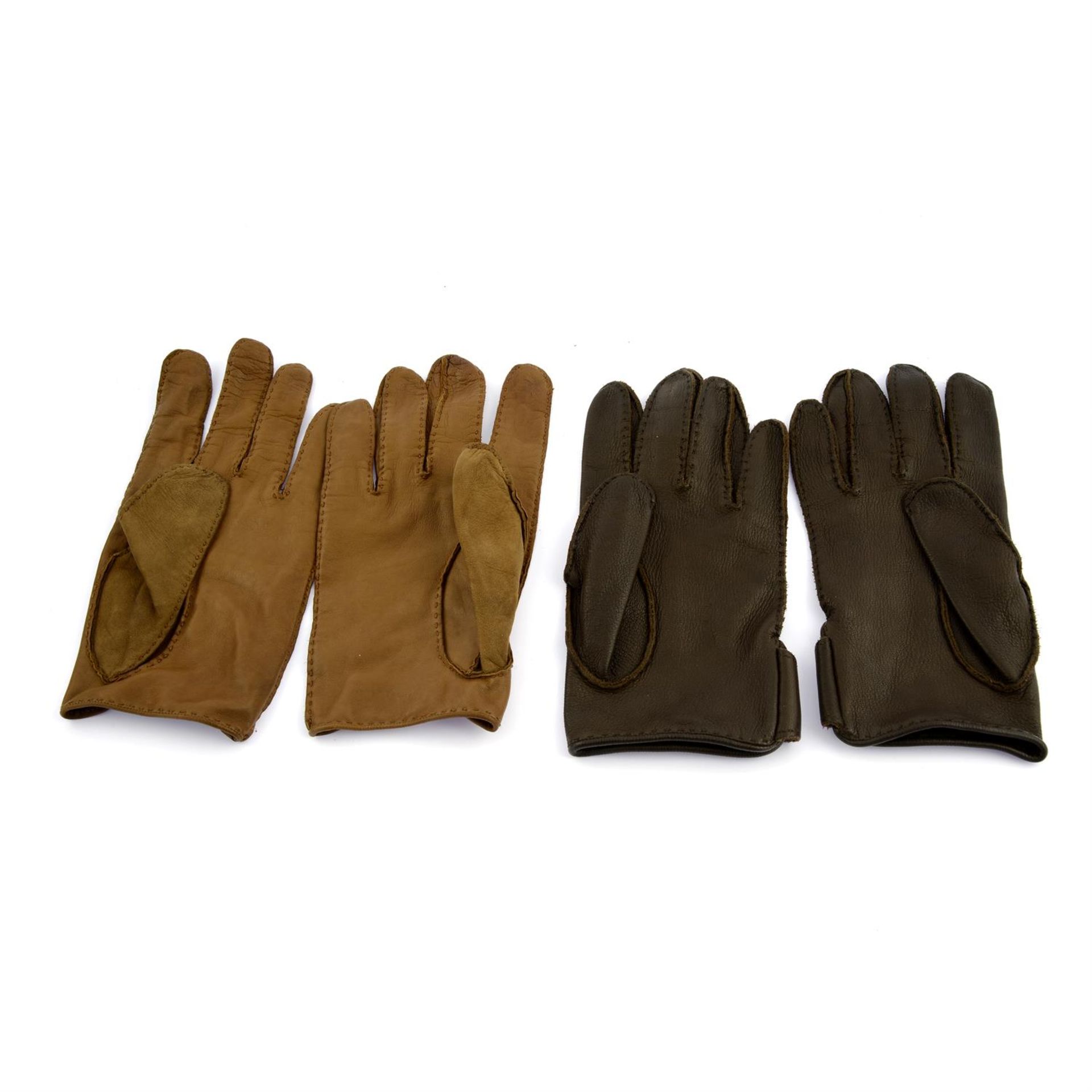 HERMÈS - two pairs of leather gloves. - Image 3 of 3