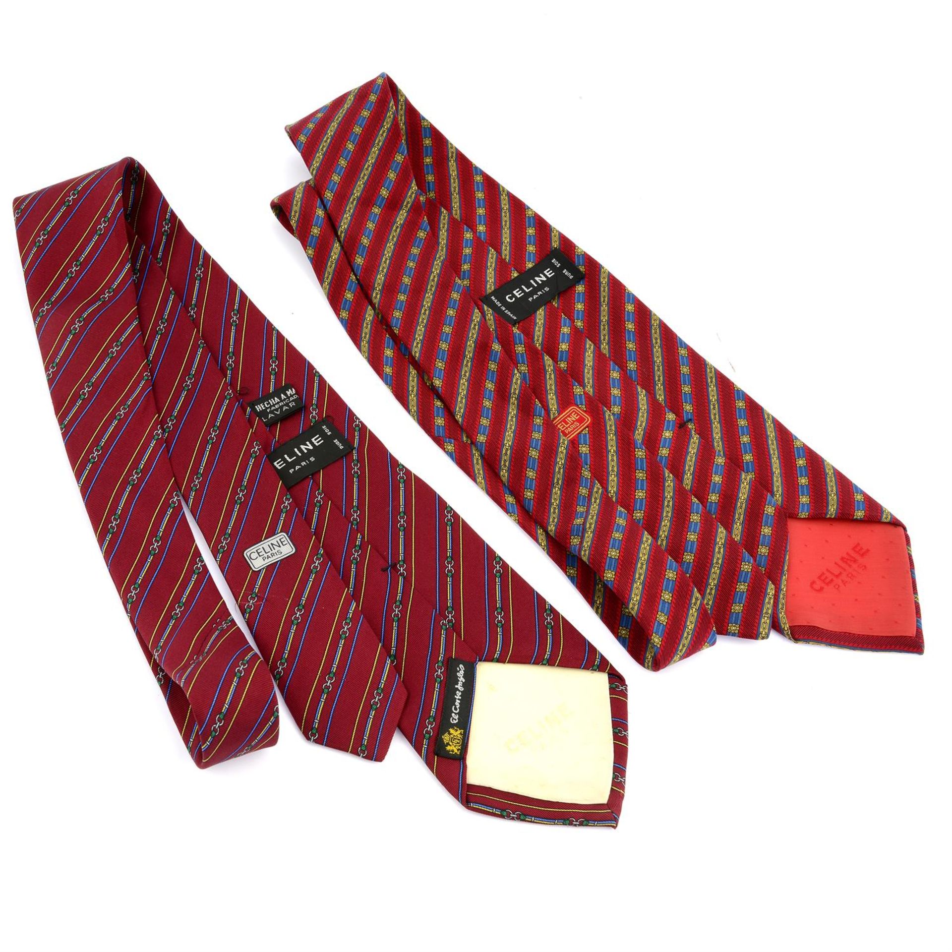 CÉLINE - two silk ties. - Image 2 of 2