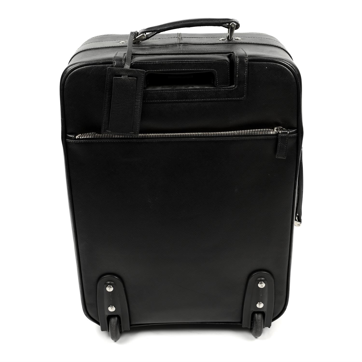 PRADA - a black Saffiano leather suitcase A/F. - Image 2 of 5