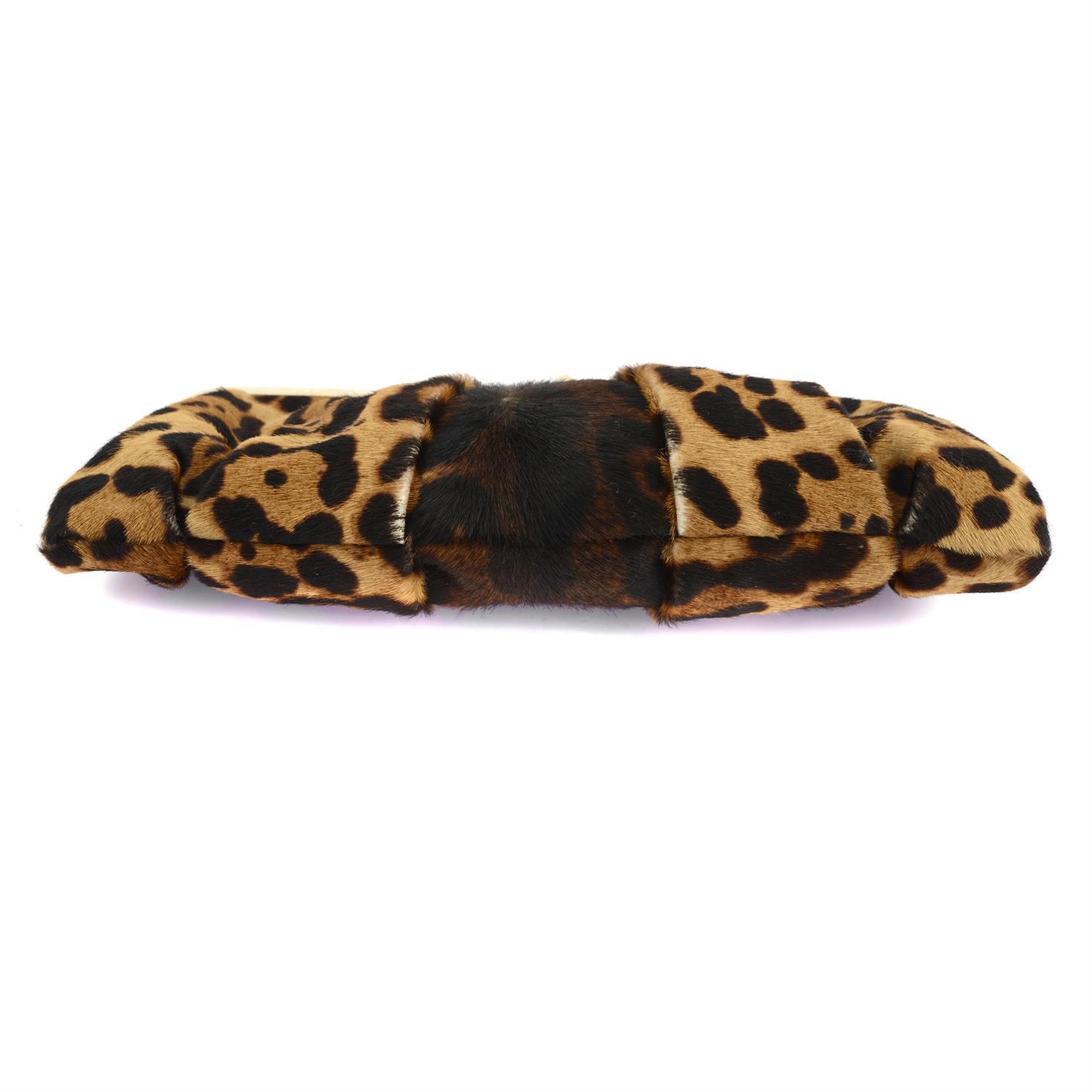 CHRISTIAN LOUBOUTIN - a Leopard print pony fur clutch. - Image 4 of 5