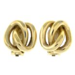 CHRISTIAN DIOR - a pair of knot clip on earrings.