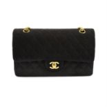 CHANEL - a Jersey fabric Classic double flap handbag.