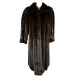 BIRGER CHRISTENSEN - a dark brown full length Mink fur coat.