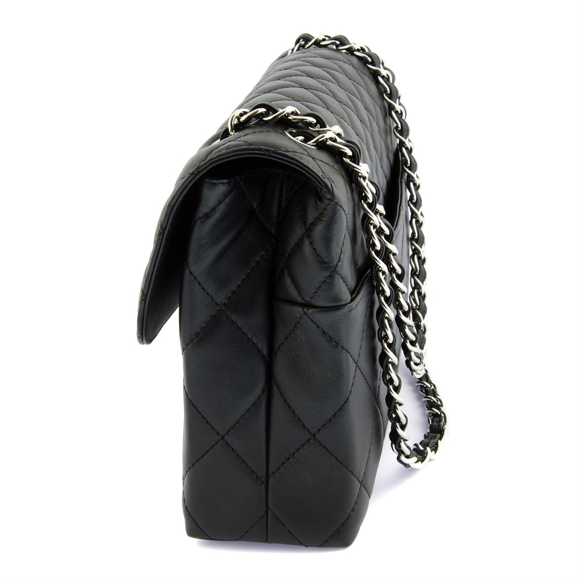 CHANEL - a black Calfskin leather Business flap bag. - Image 3 of 6