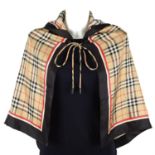 BURBERRY – a Haymarket check silk shawl.