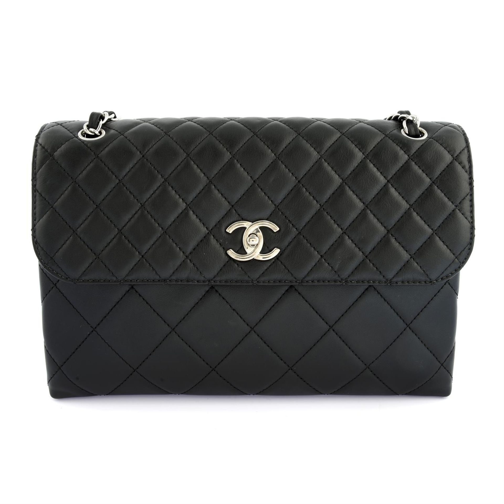 CHANEL - a black Calfskin leather Business flap bag.