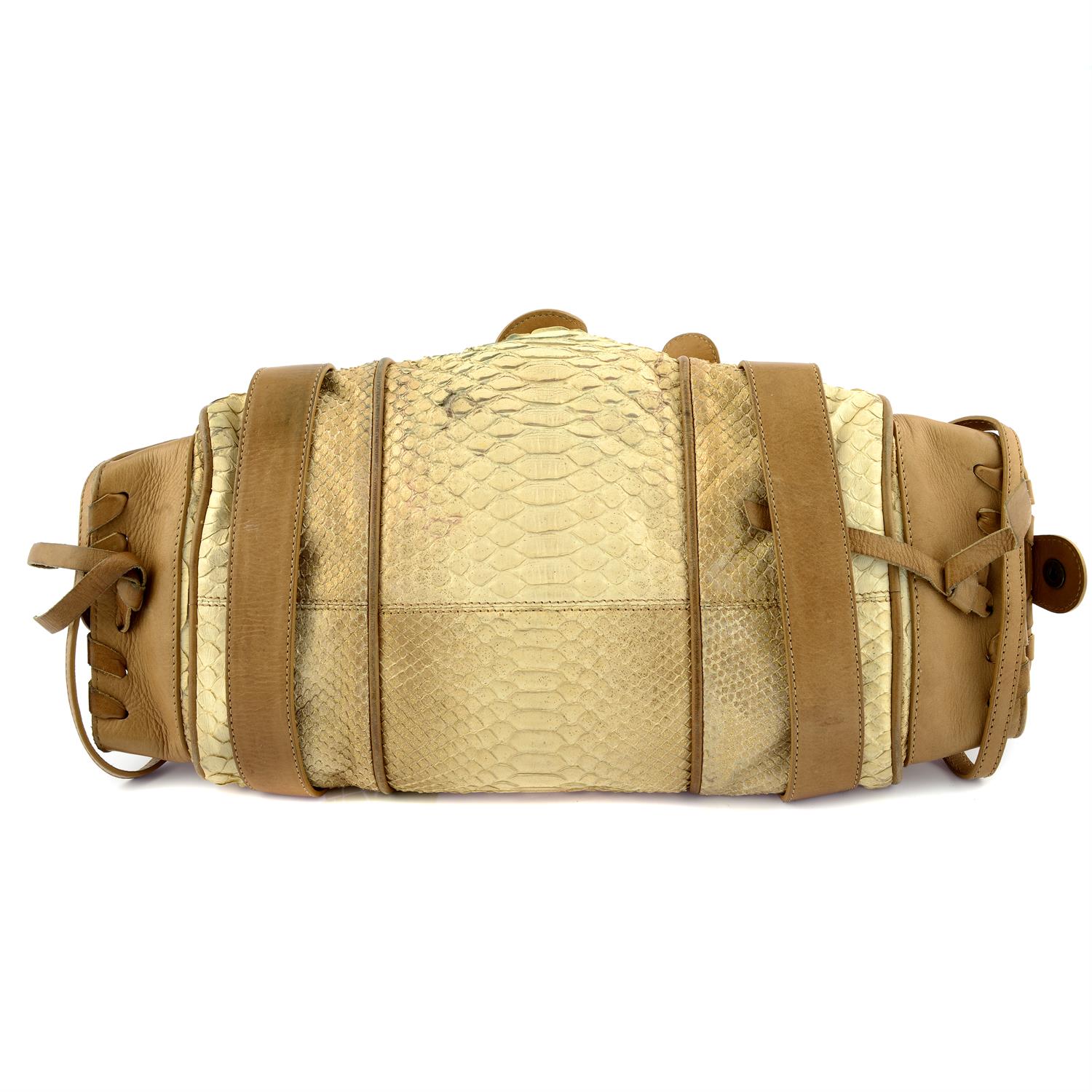 CHLOÉ - a beige Silverado Python leather shoulder bag. - Image 4 of 5