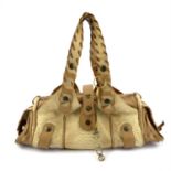 CHLOÉ - a beige Silverado Python leather shoulder bag.