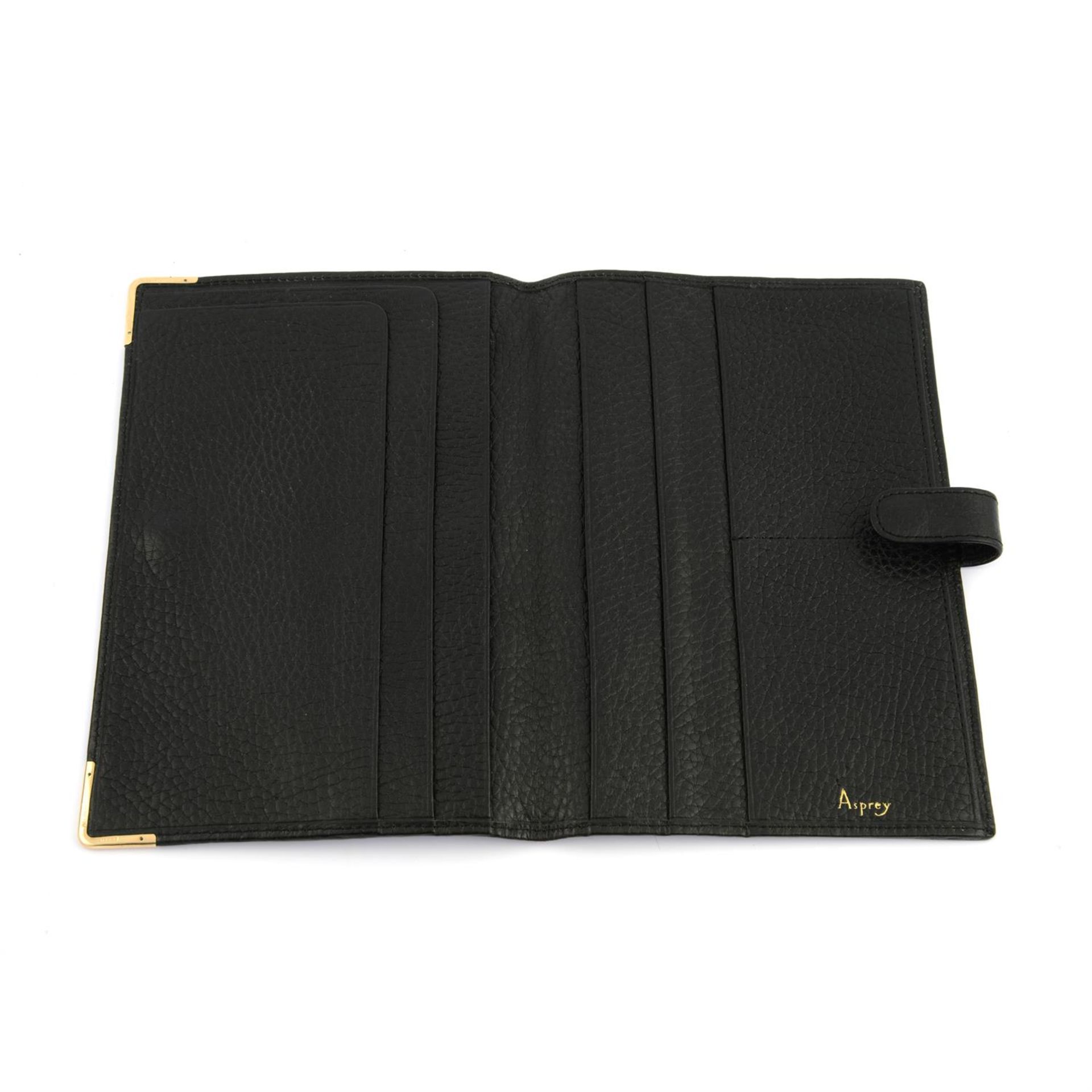 ASPREY - a black bull skin leather breast wallet. - Image 3 of 3