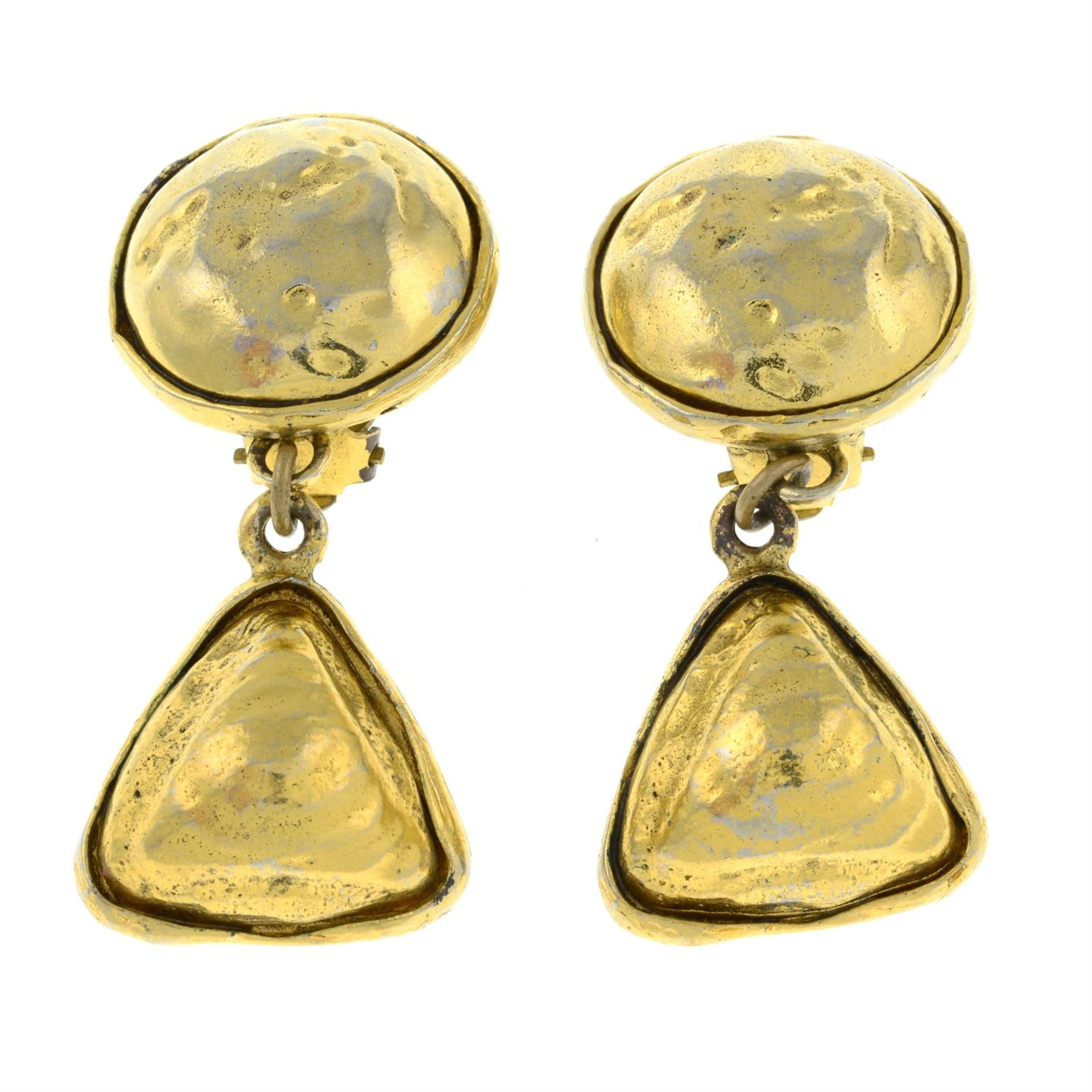 CHANEL - a pair of clip-on earrings.