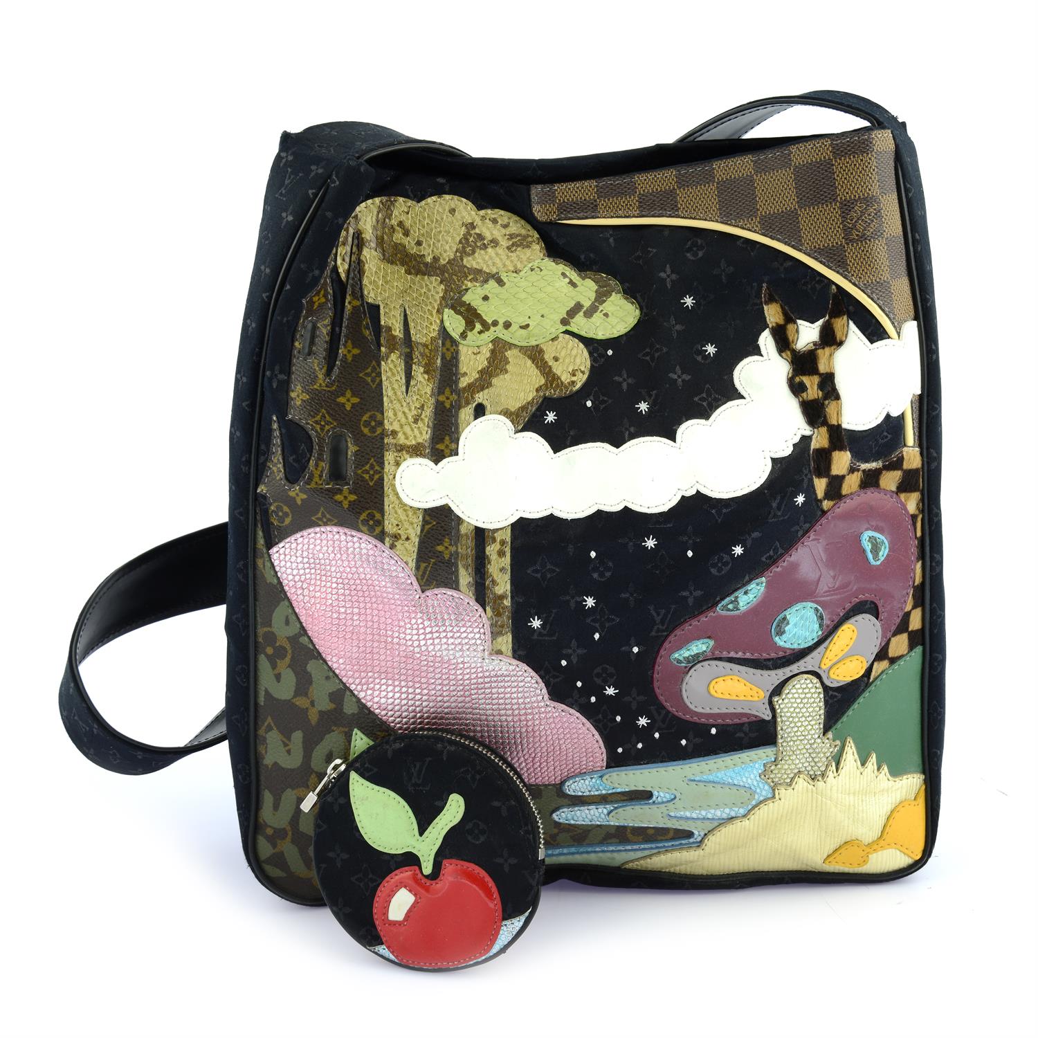 LOUIS VUITTON - a limited edition Marc Jacobs and Julie Verhoeven shoulder bag and coin purse.