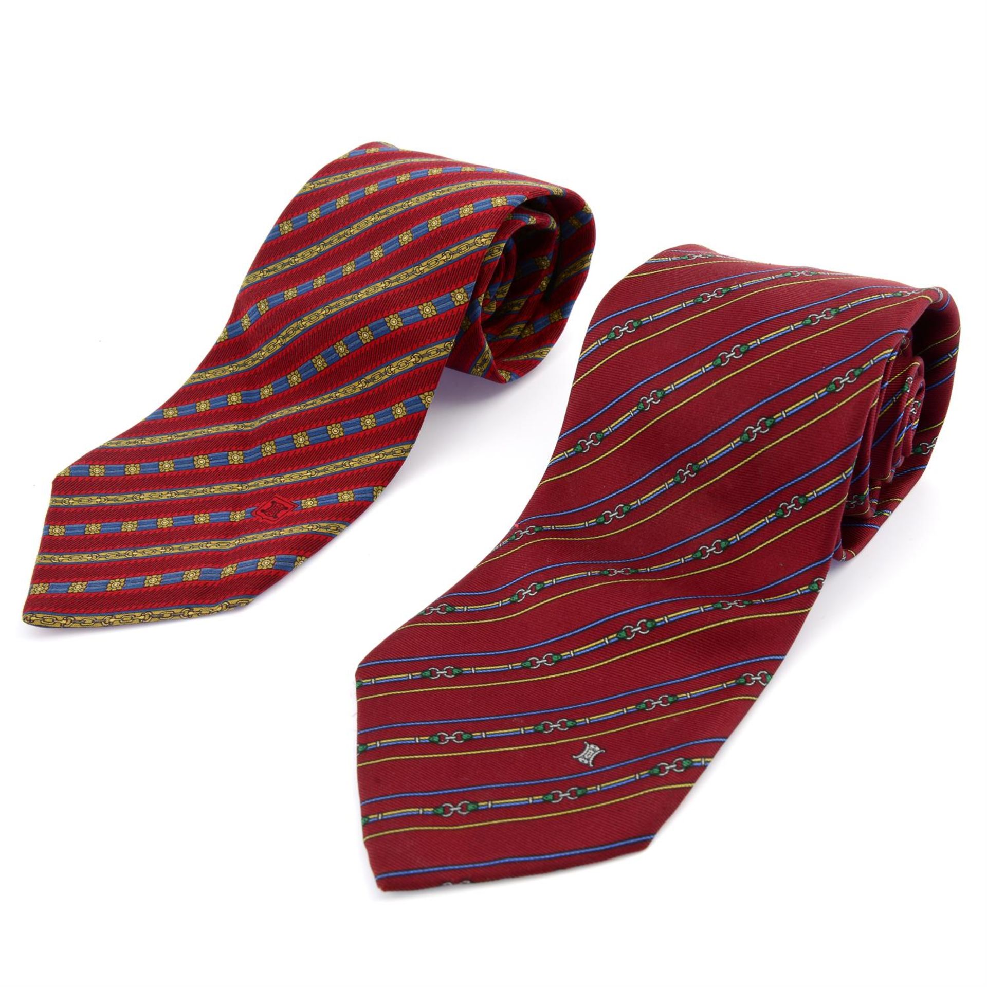 CÉLINE - two silk ties.