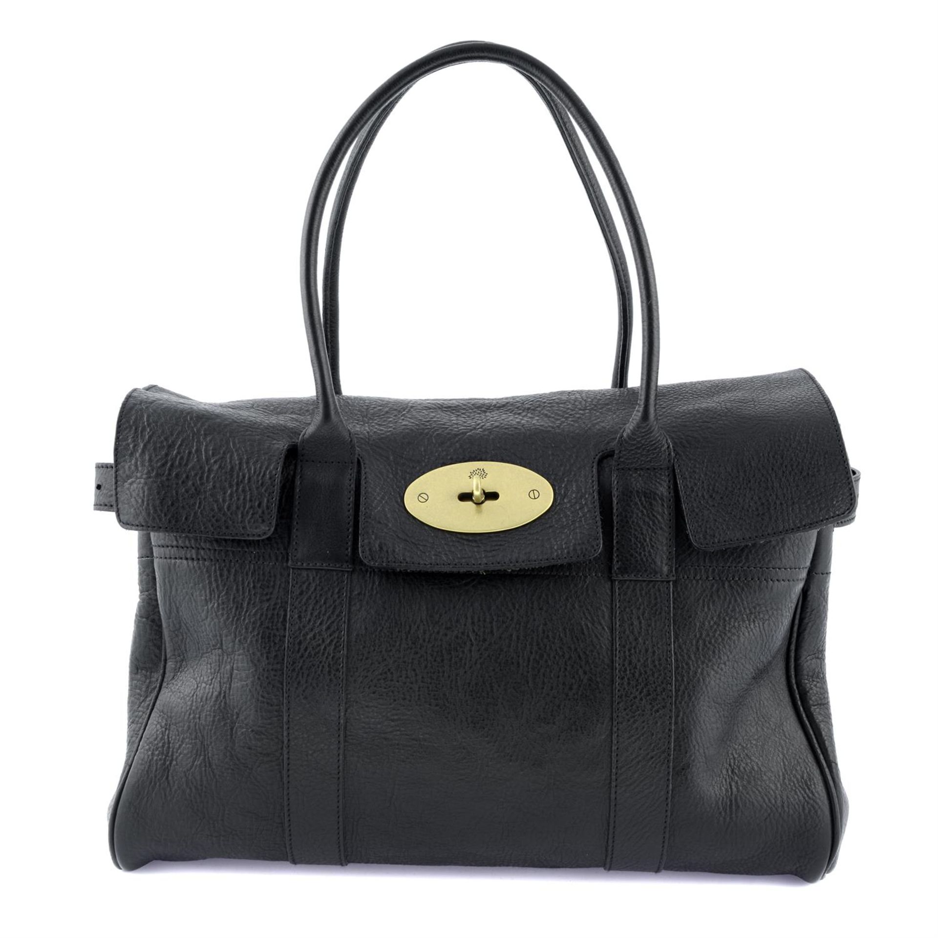MULBERRY - a black leather Bayswater handbag.