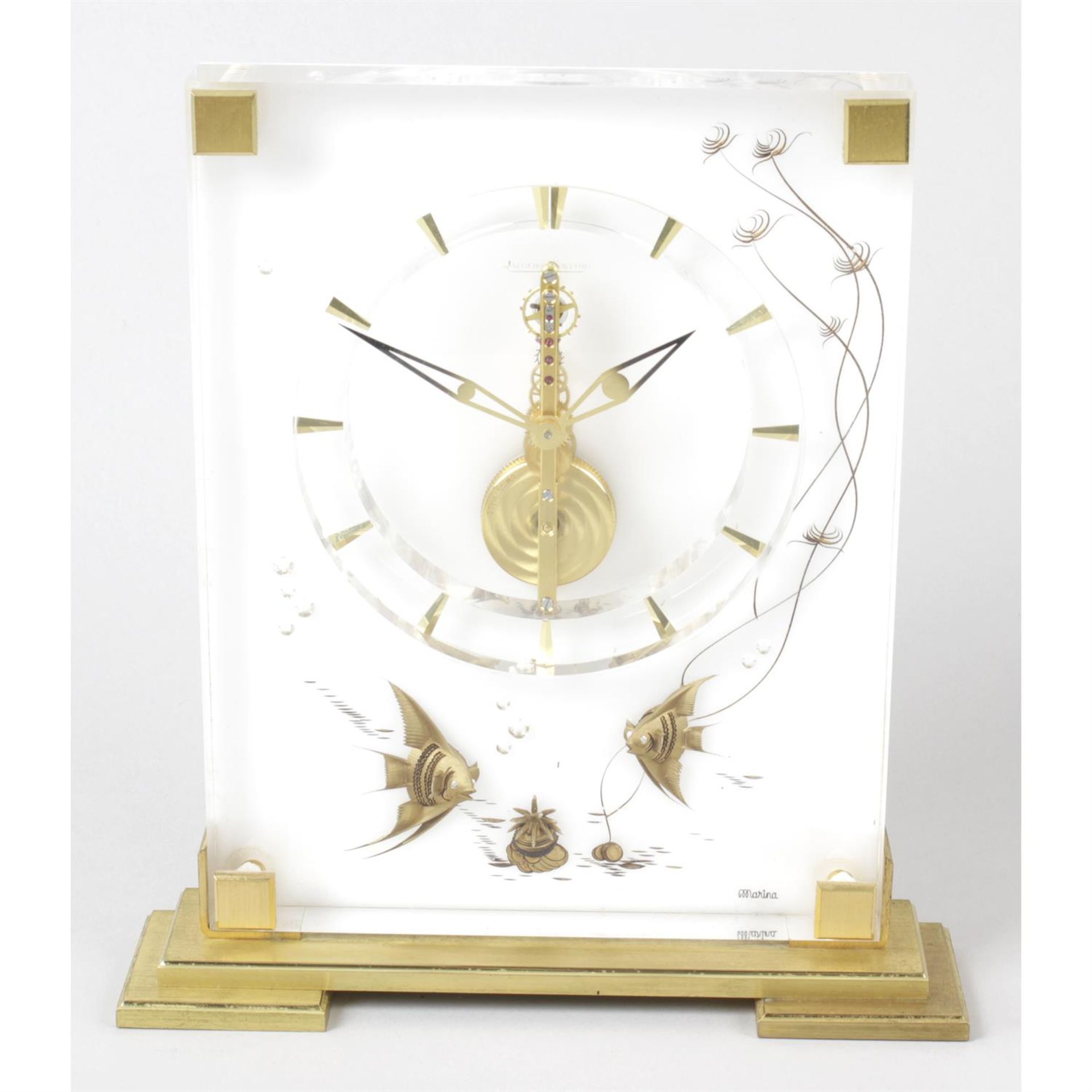 A Jaeger le Coultre 'Marina' mantle clock.