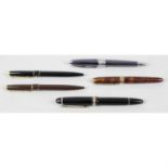 A mixed selection of assorted pens, to include Montblanc and Cross examples, etc.