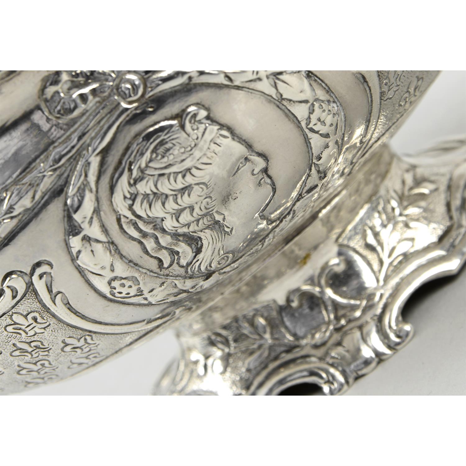 A turn of the century silver import small pedestal dish. - Image 2 of 3