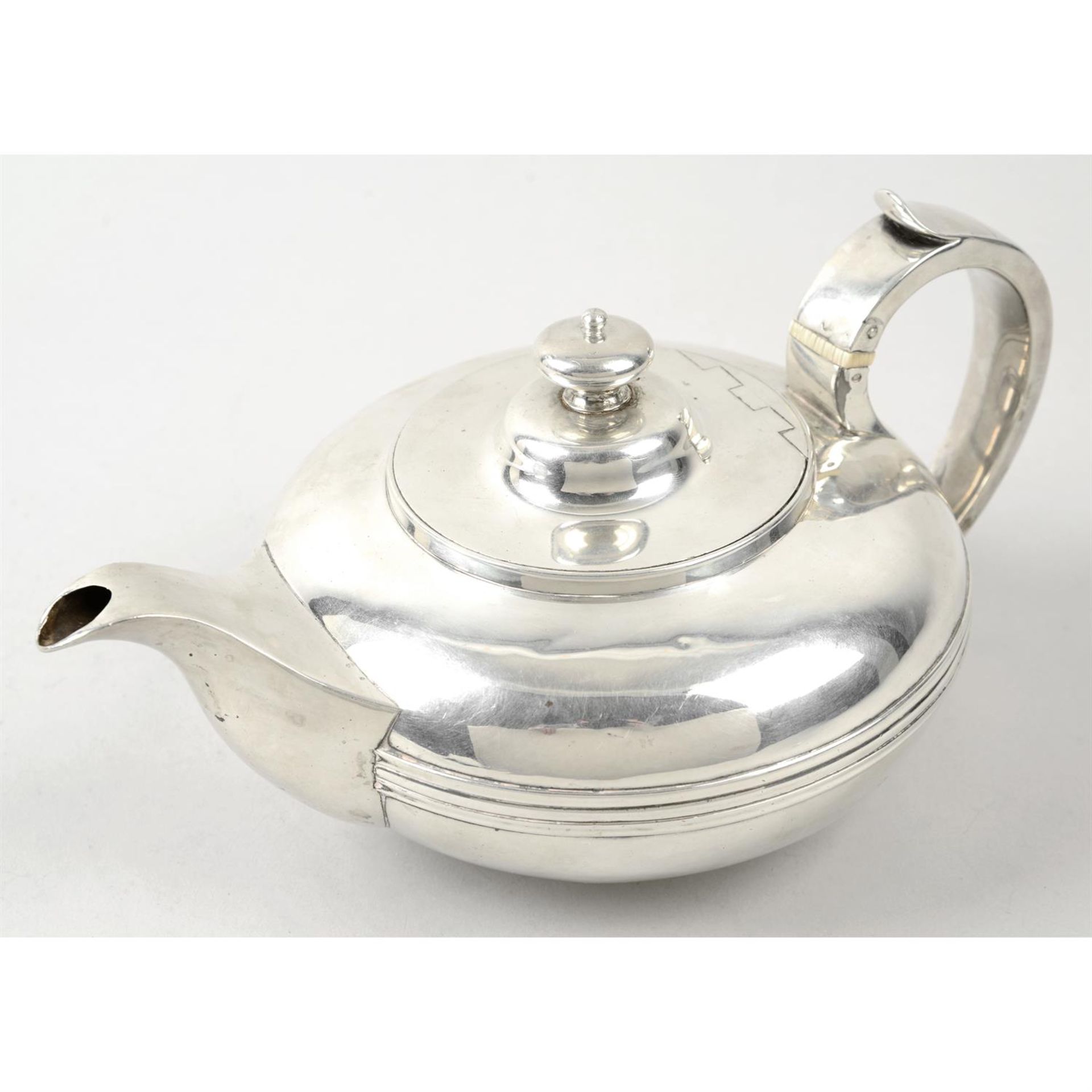 A George IV Irish silver teapot.