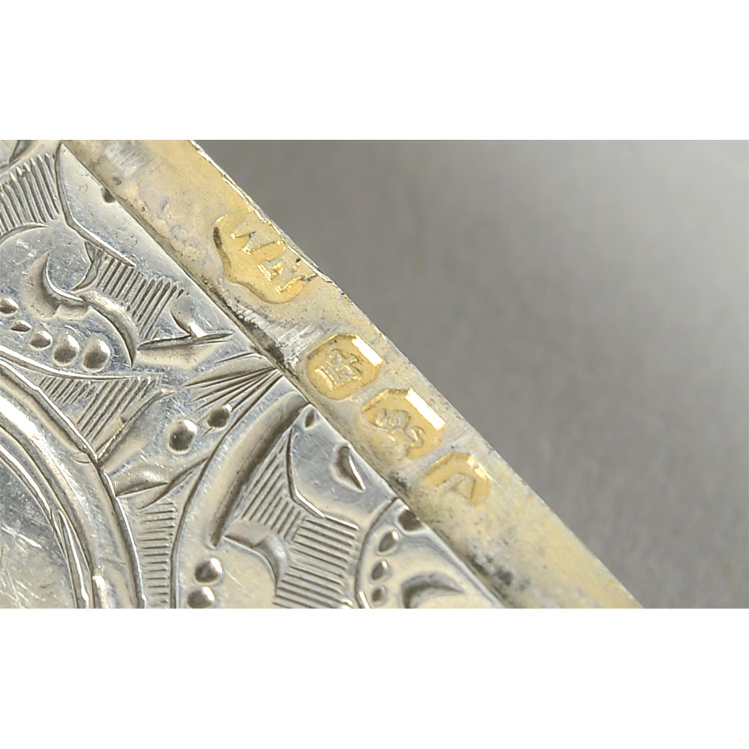 Four late Victorian silver vesta cases. - Image 3 of 5