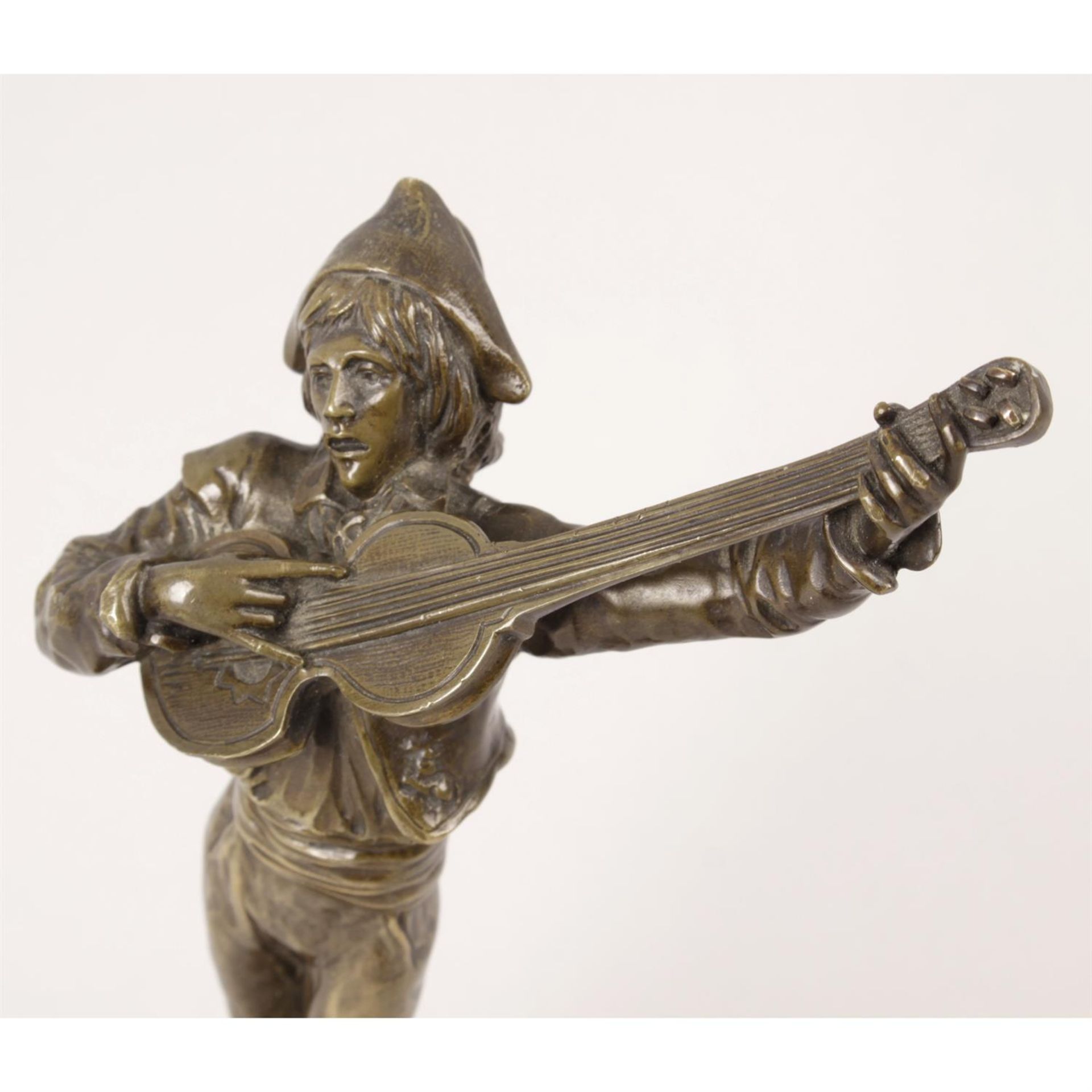 Adrien-Etiene Gaudez (1845-1902), a bronze figure modelled as a troubadour. - Image 2 of 2