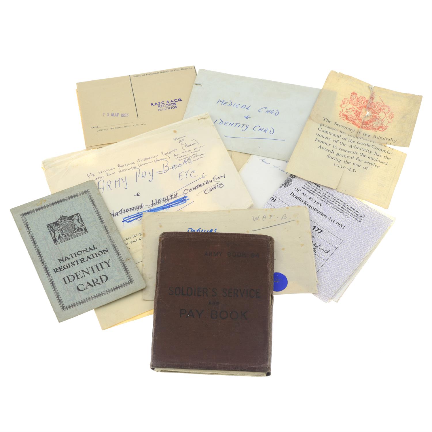 A group of four WWII medals, plus printed ephemera. - Image 3 of 3
