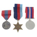 Imperial Service Medal, plus WWII Star & War Medal. (3).
