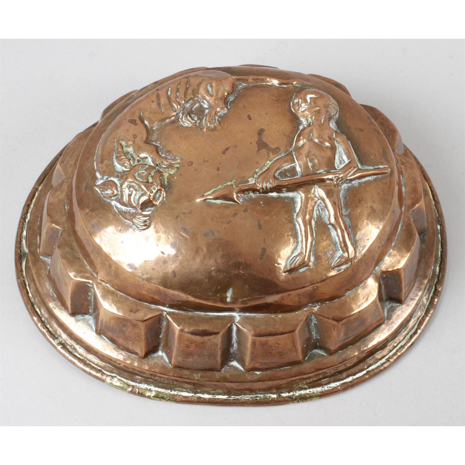 A 19th century copper jelly mould.