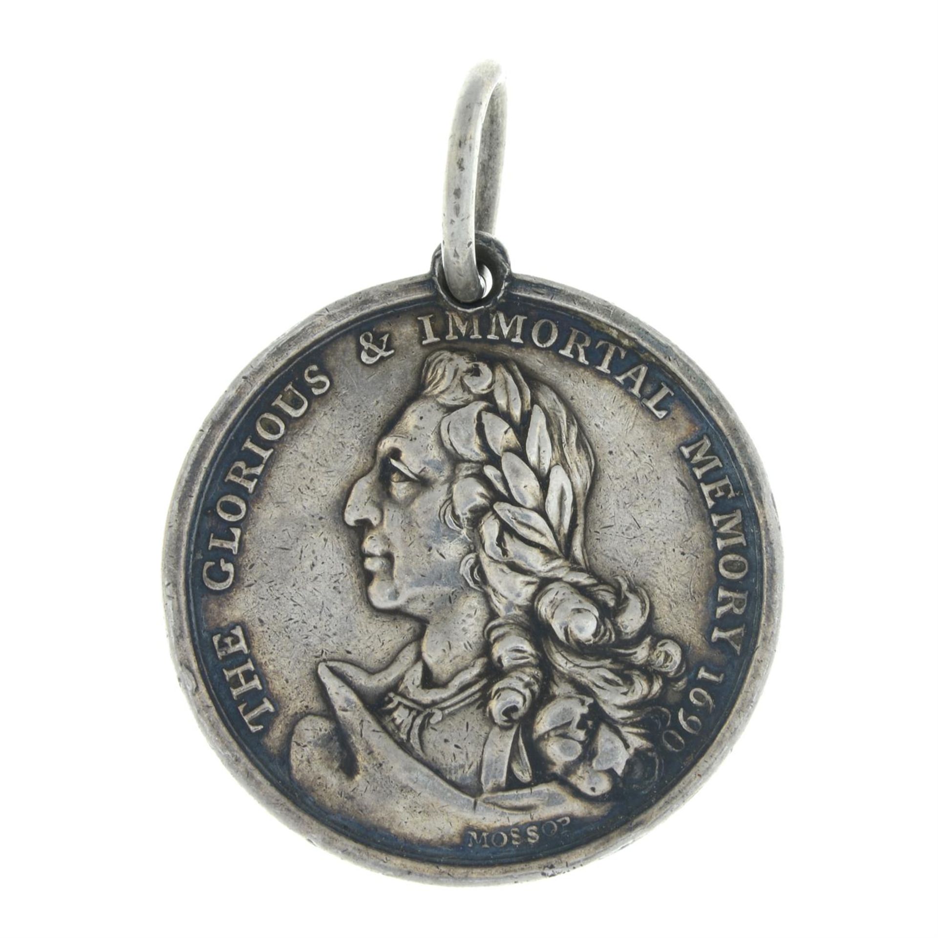 Ireland, William III, King and Constitution 1690, silver medal by W. Mossop.